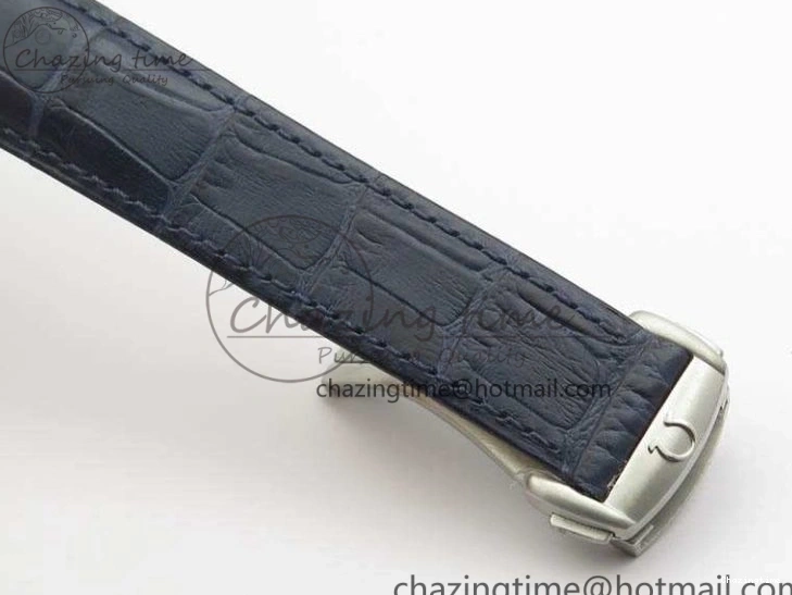 0808 Unique Speedmaster ’57 Co-Axial OMF 1:1 Best Edition White Dial Blue Markers A9300 (Free Leather Strap) 8132